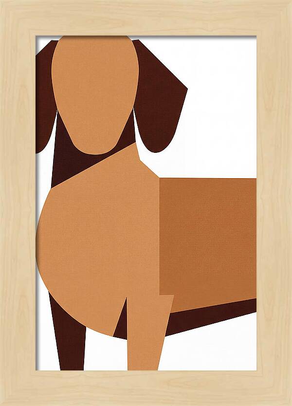 Dachshund In Minimalist Style