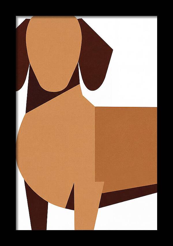 Dachshund In Minimalist Style