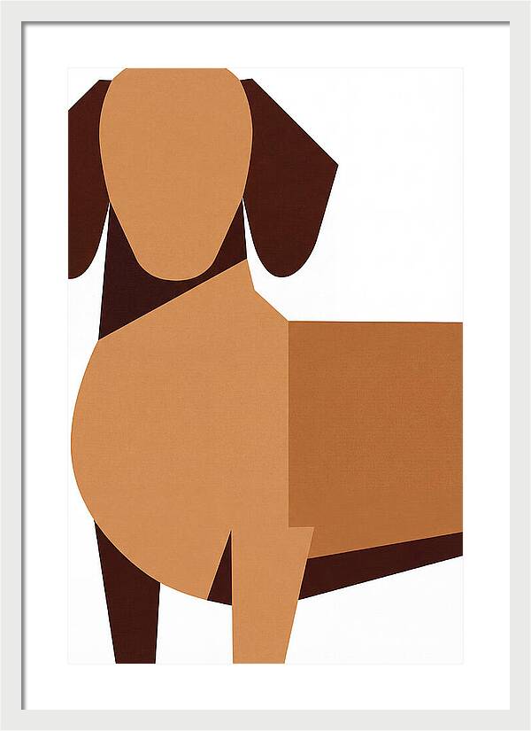 Dachshund In Minimalist Style