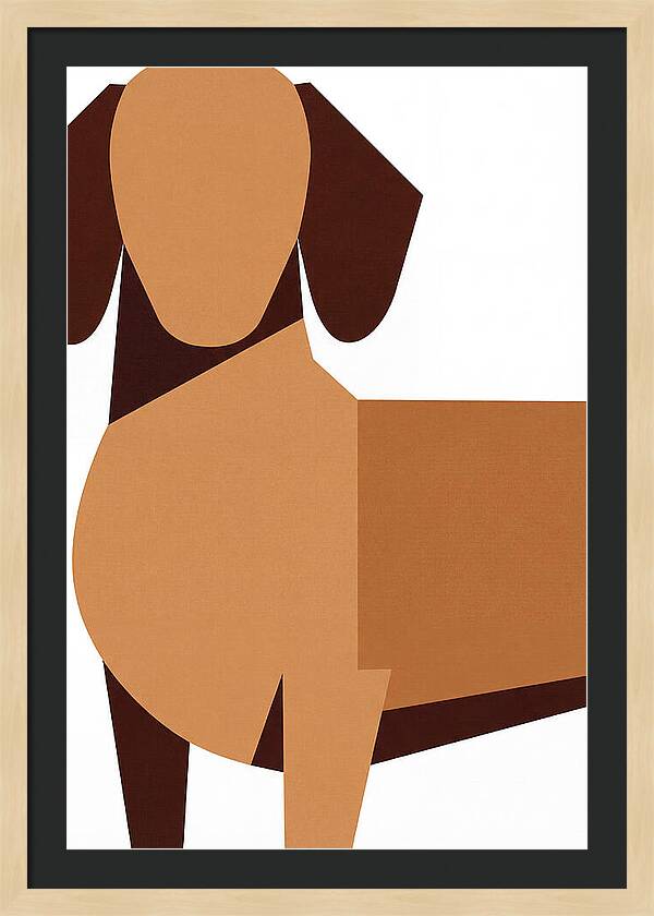 Dachshund In Minimalist Style