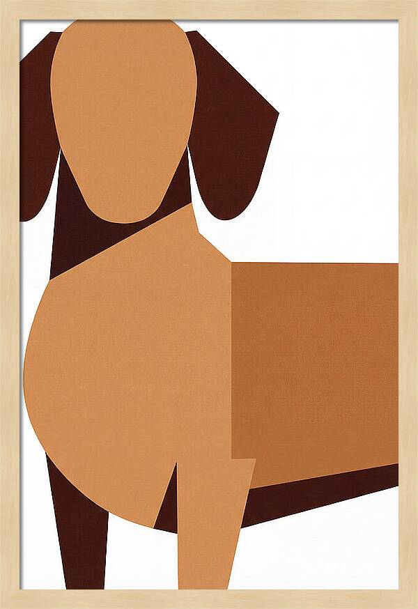 Dachshund In Minimalist Style