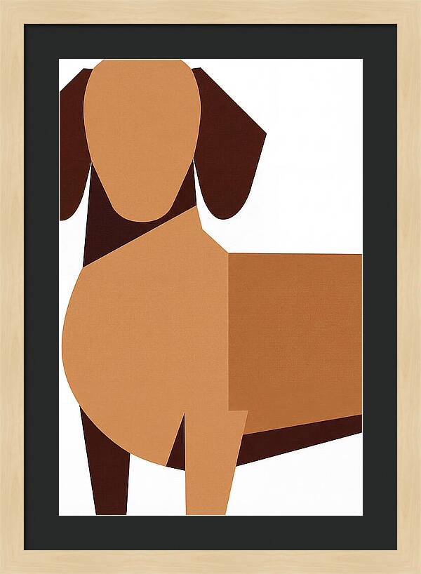 Dachshund In Minimalist Style