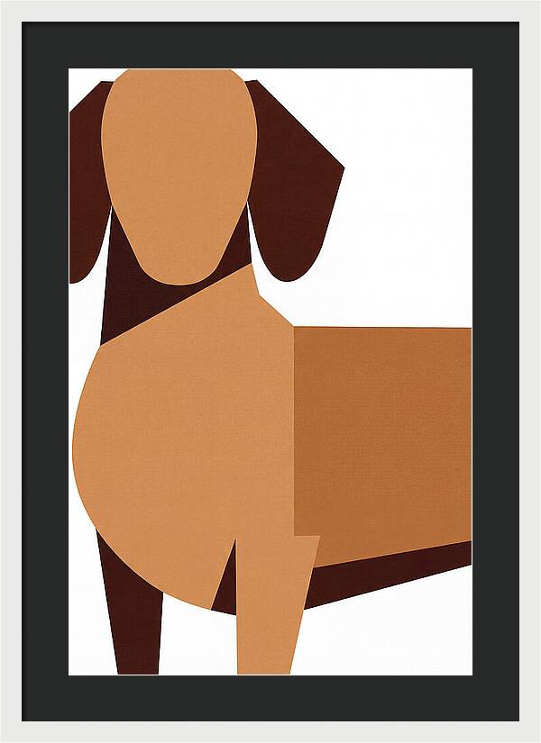Dachshund In Minimalist Style