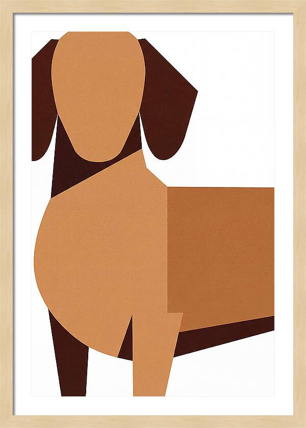 Dachshund In Minimalist Style