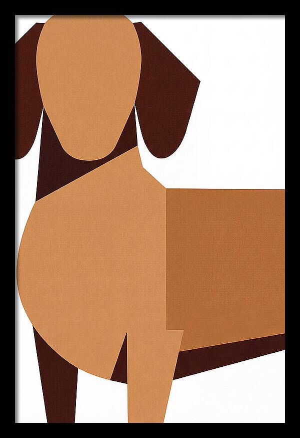 Dachshund In Minimalist Style
