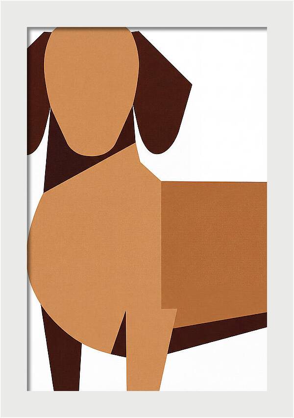 Dachshund In Minimalist Style