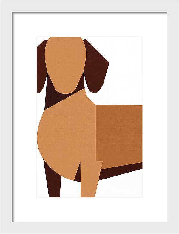 Dachshund In Minimalist Style
