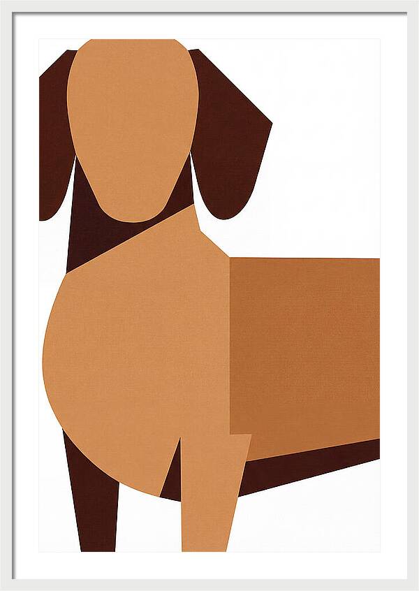 Dachshund In Minimalist Style