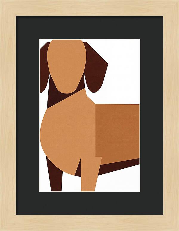 Dachshund In Minimalist Style