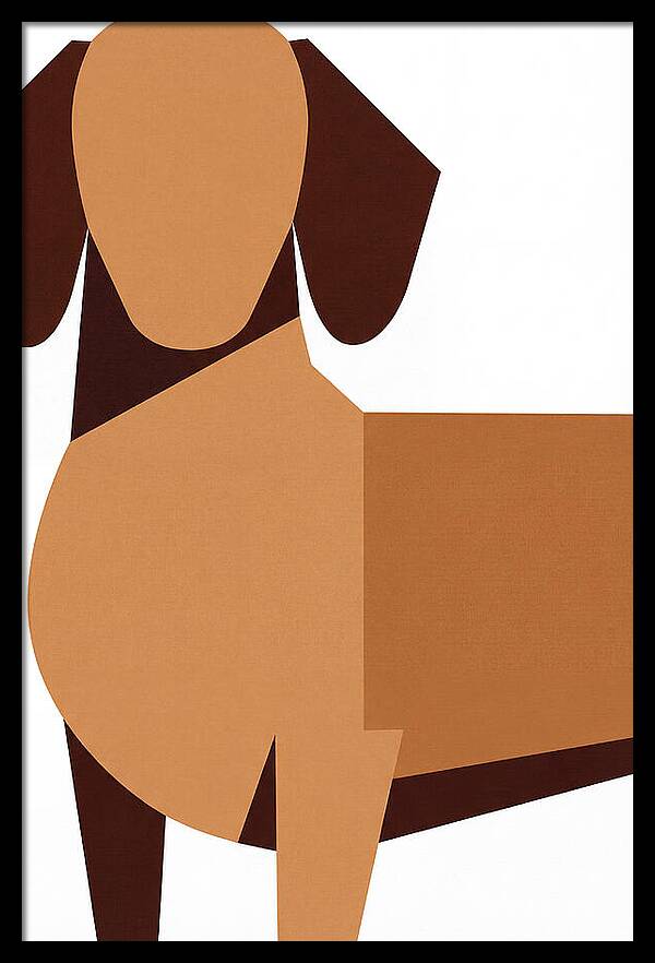 Dachshund In Minimalist Style