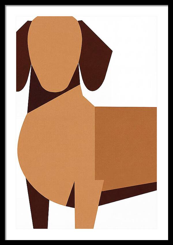 Dachshund In Minimalist Style