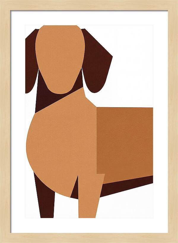 Dachshund In Minimalist Style
