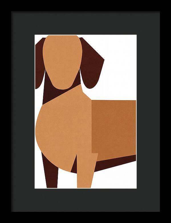 Dachshund In Minimalist Style