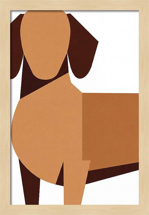 Dachshund In Minimalist Style