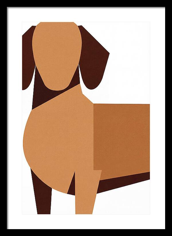 Dachshund In Minimalist Style