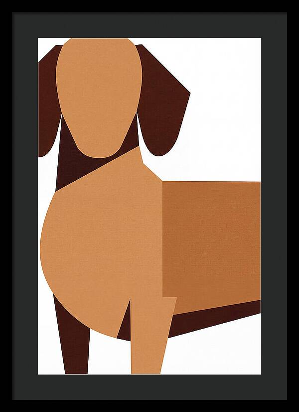 Dachshund In Minimalist Style