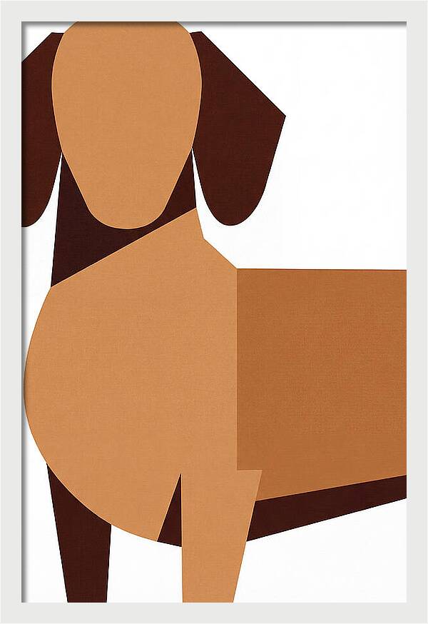 Dachshund In Minimalist Style