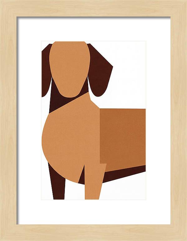 Dachshund In Minimalist Style