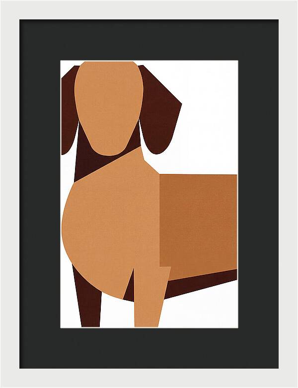 Dachshund In Minimalist Style
