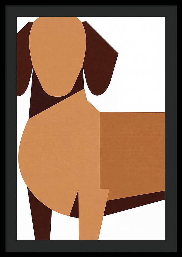 Dachshund In Minimalist Style