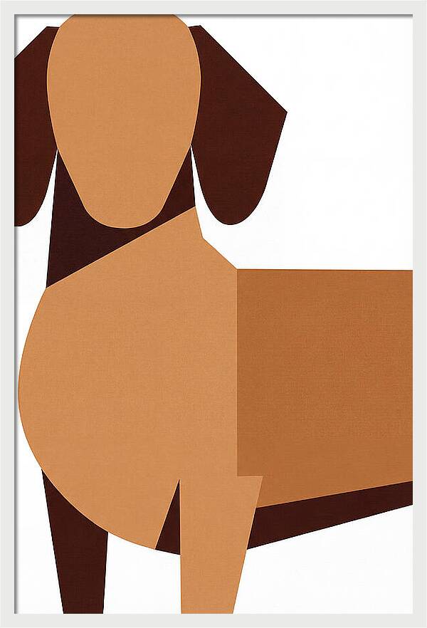 Dachshund In Minimalist Style