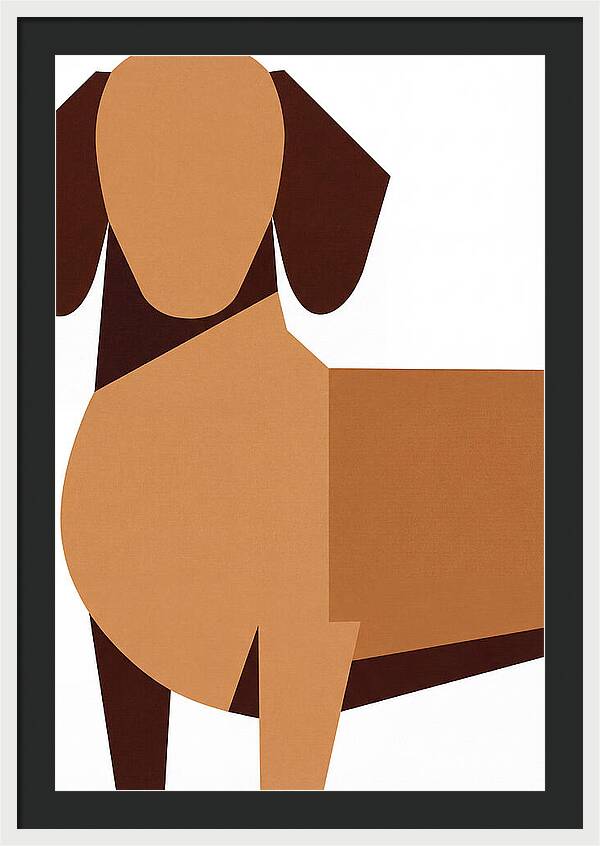 Dachshund In Minimalist Style