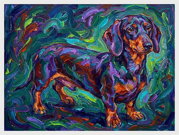 Dachshund In Vibrant Colors