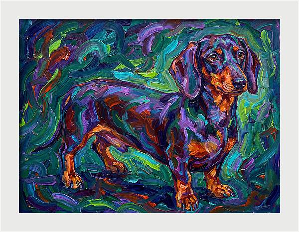 Dachshund In Vibrant Colors