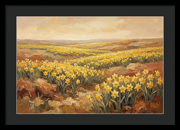 Daffodil Field Under Sunny Skies