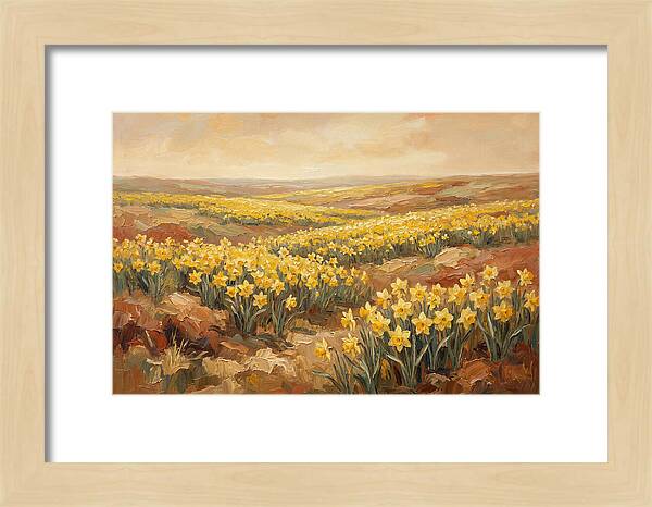 Daffodil Field Under Sunny Skies