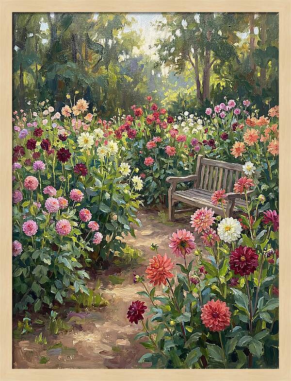 Dahlia Blooms In Tranquility