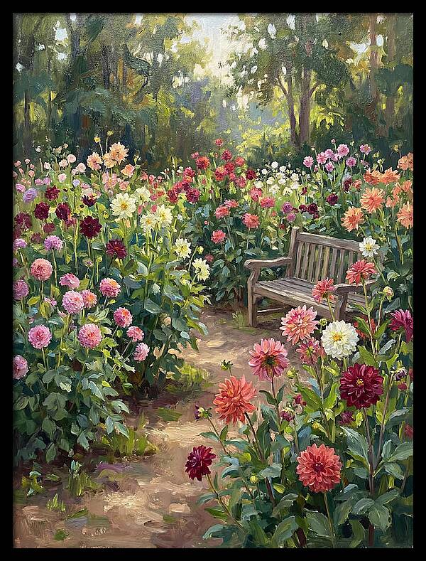Dahlia Blooms In Tranquility