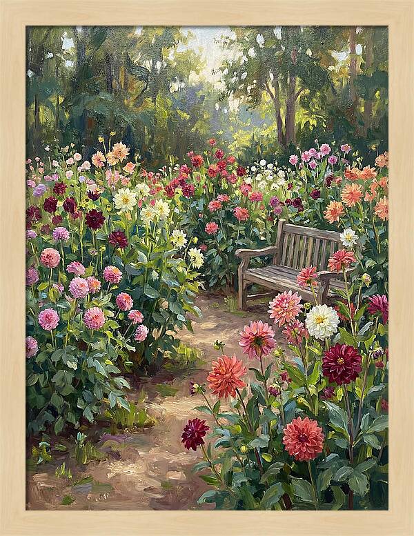 Dahlia Blooms In Tranquility