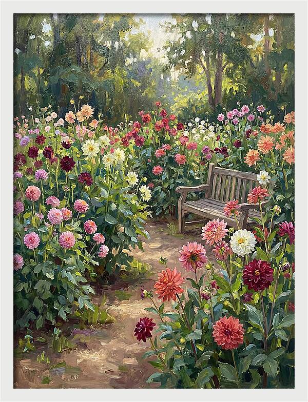 Dahlia Blooms In Tranquility