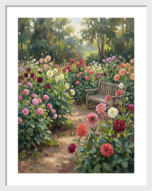 Dahlia Blooms In Tranquility