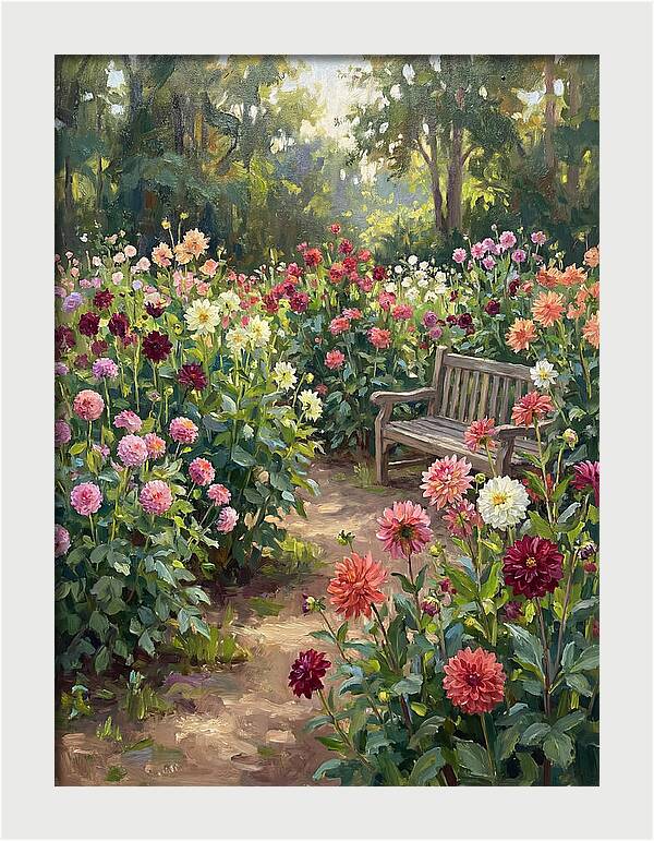 Dahlia Blooms In Tranquility