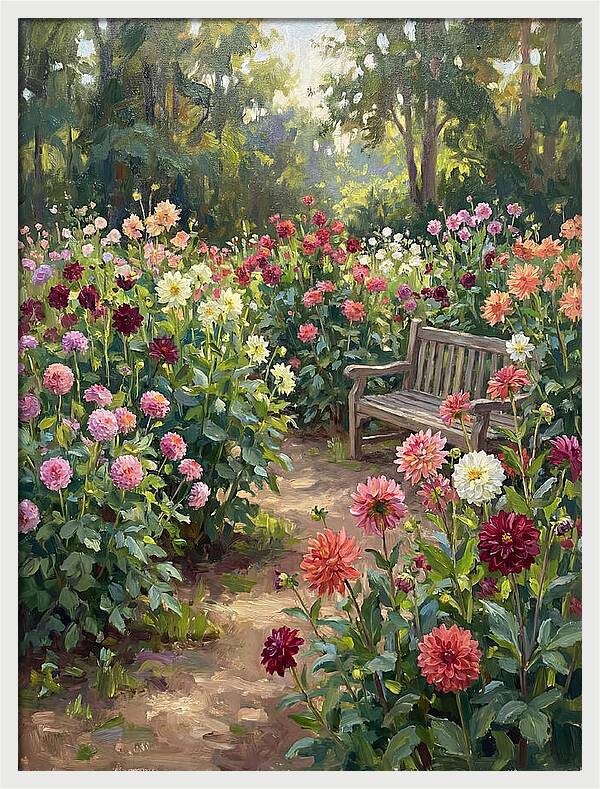Dahlia Blooms In Tranquility