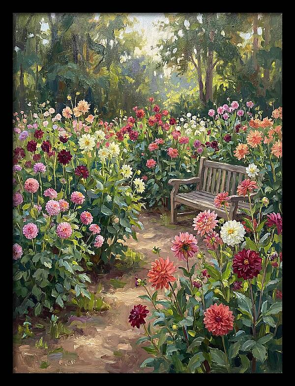 Dahlia Blooms In Tranquility