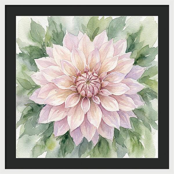 Dahlia Blossom In Watercolor