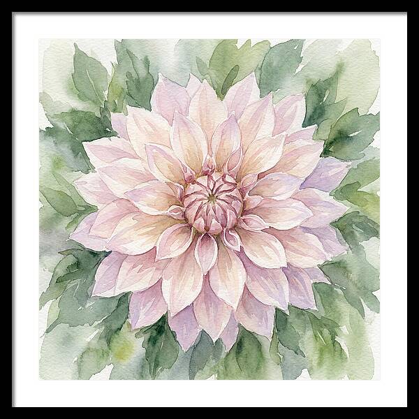 Dahlia Blossom In Watercolor
