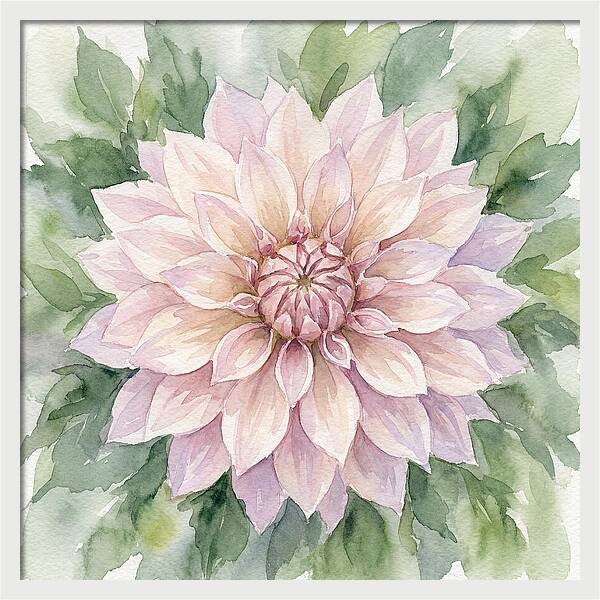 Dahlia Blossom In Watercolor