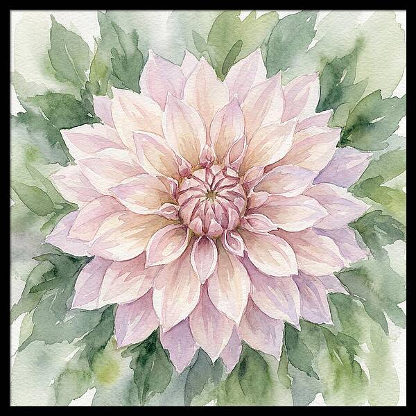 Dahlia Blossom In Watercolor