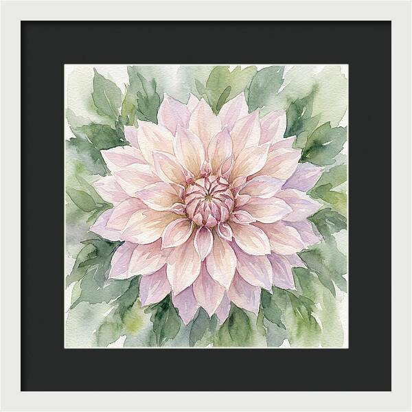 Dahlia Blossom In Watercolor