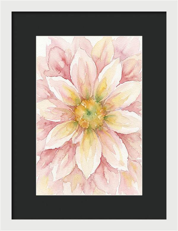 Dahlia Blossom Watercolor