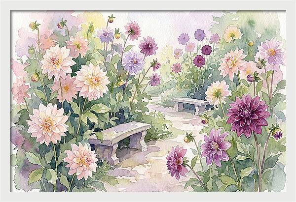 Dahlia Blossoms In Bloom