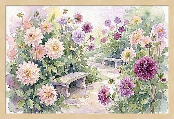 Dahlia Blossoms In Bloom