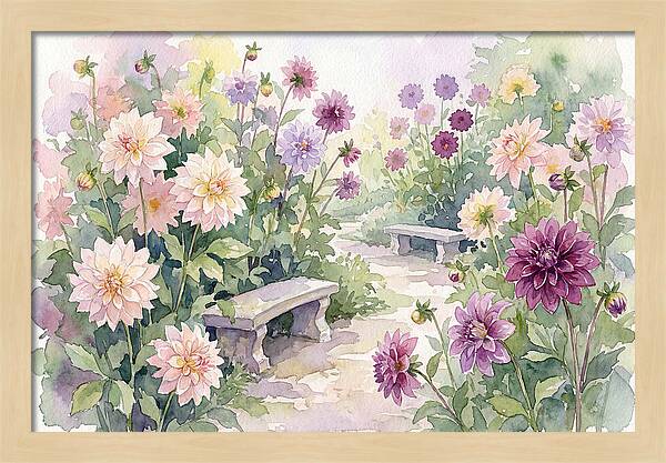 Dahlia Blossoms In Bloom