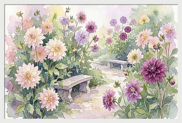 Dahlia Blossoms In Bloom