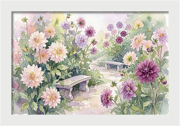 Dahlia Blossoms In Bloom