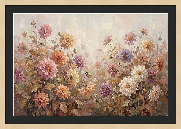 Dahlia Garden In Peak Autumn Bloom